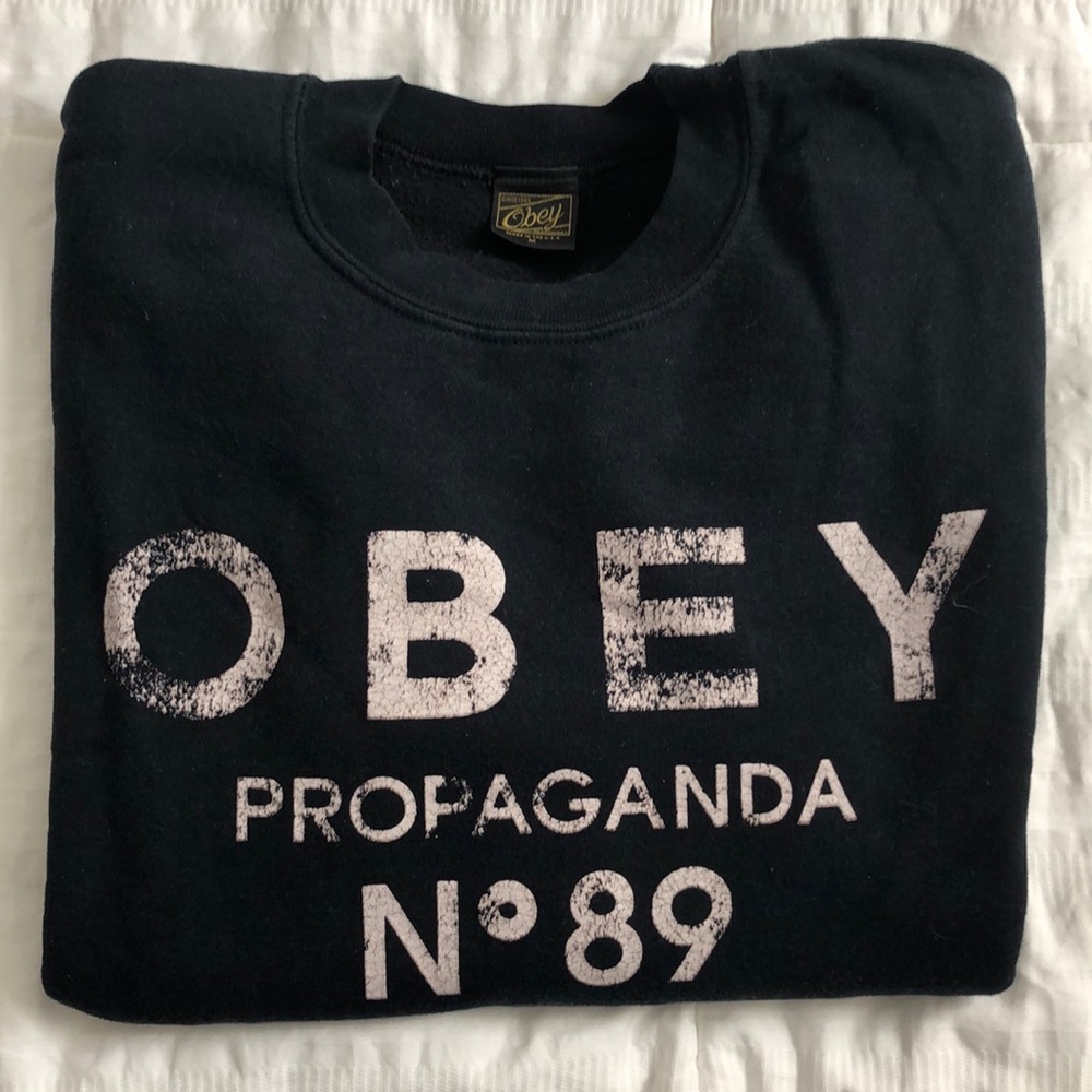 OBEY graphic crew neck propaganda sweatshirt